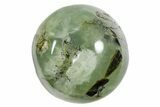 .9" Polished Prehnite and Epidote Sphere - Photo 2